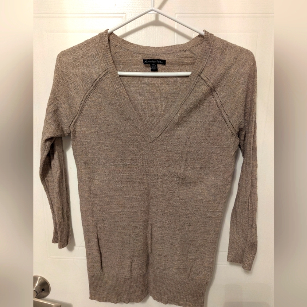 3/$20 AE Sweater, Taupe, Size S